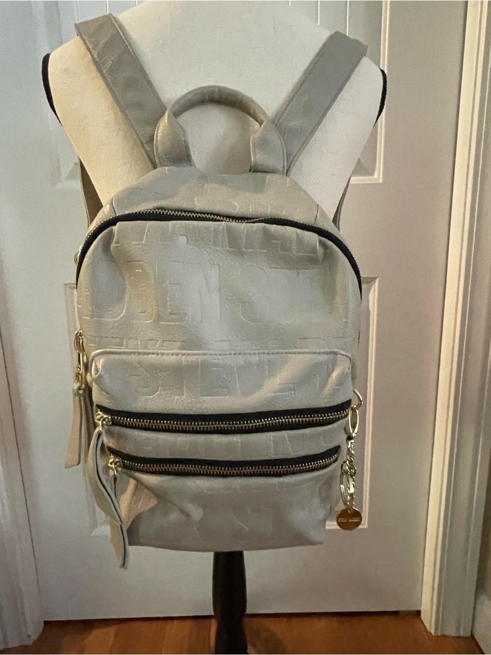 Steve Madden light grey Backpack with Gold Hardware nwot